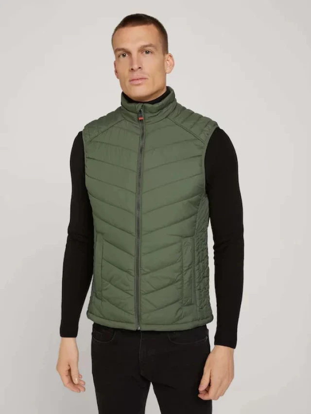 Tom Tailor 202 Lightweight Vest Ανδρικο Μπουφαν Αμανικο Λαδι