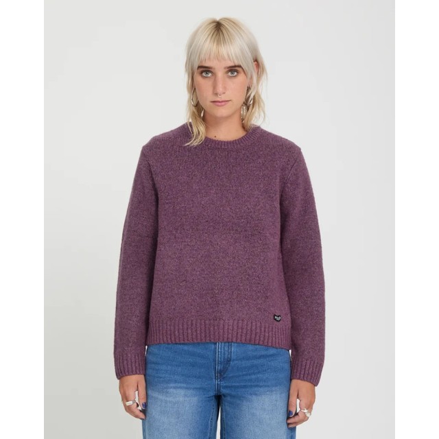 Volcom Wedmonder Sweater Γυναικείο Πλεκτό Μωβ