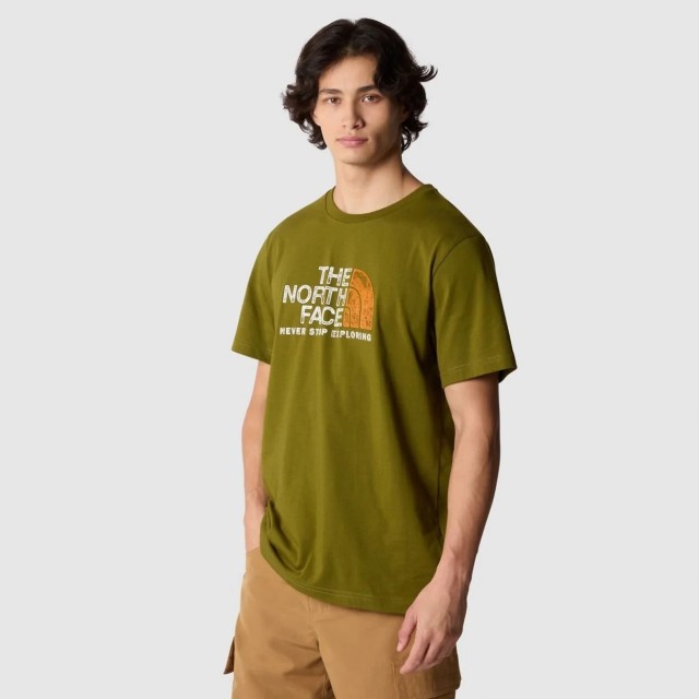 The North Face M S/S RUST 2 TEE FOREST OLIVE Ανδρικη Μπλουζα Χακι
