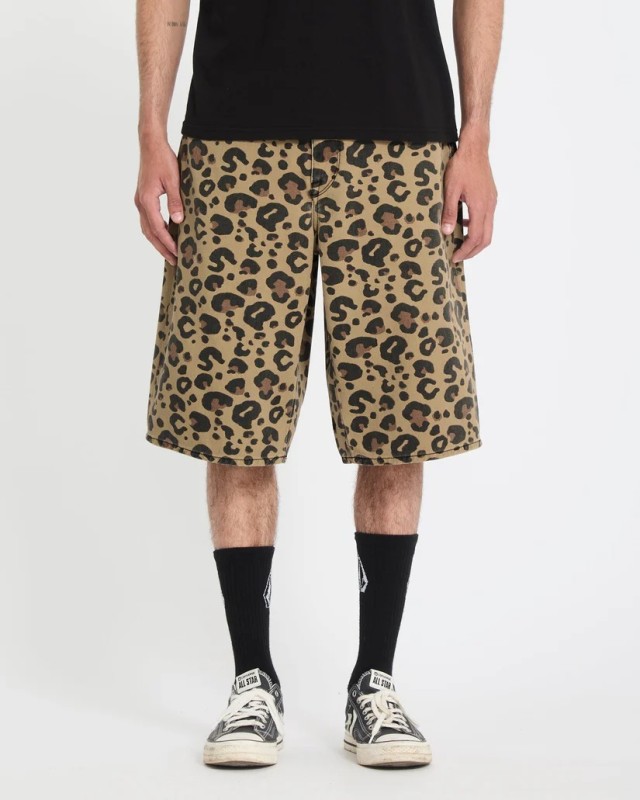 Volcom Chillow Denim Short 24 Ανδρική Βερμούδα Τζιν Animal Print