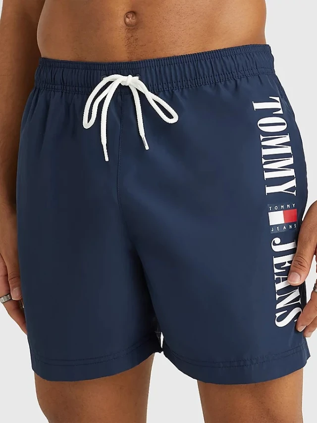 Tommy Hilfiger Sf Medium Drawstring Ανδρικό Μαγιό Μπλε