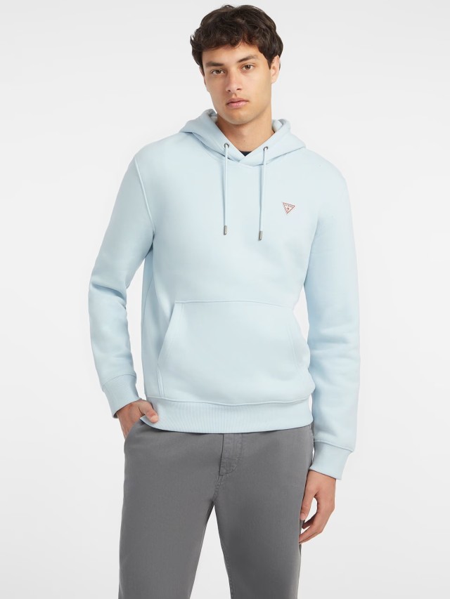 Guess Gj Hood Slim Mini Triang Sweat Ανδρικό Φούτερ Σιελ