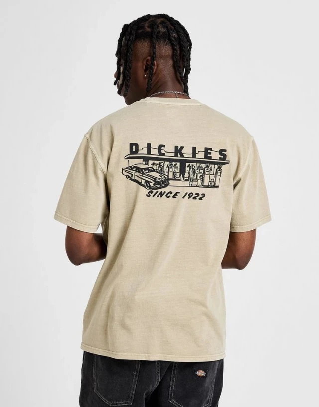 Dickies Service Station Ss Tee Desert San Ανδρική Μπλούζα Μπεζ