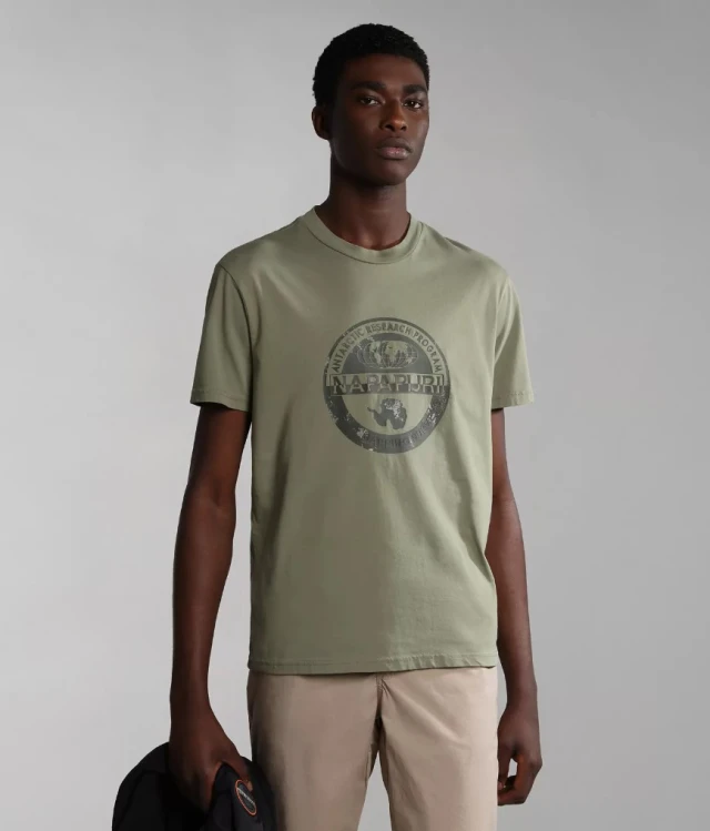 Napapijri S-BOLLO SS 1 GREEN LICHEN Ανδρική Μπλούζα Λαδι