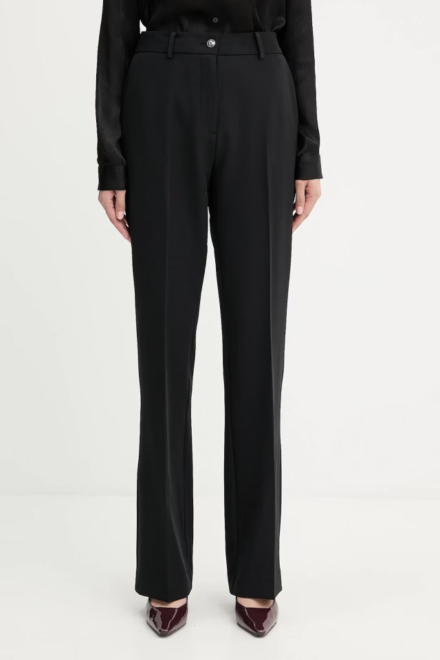 Guess New Carla Pant Γυναικείο Παντελόνι Chino Μαύρο