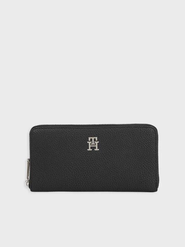Tommy Hilfiger Th Emblem Large Za Γυναικείο Πορτοφόλι Μαύρο