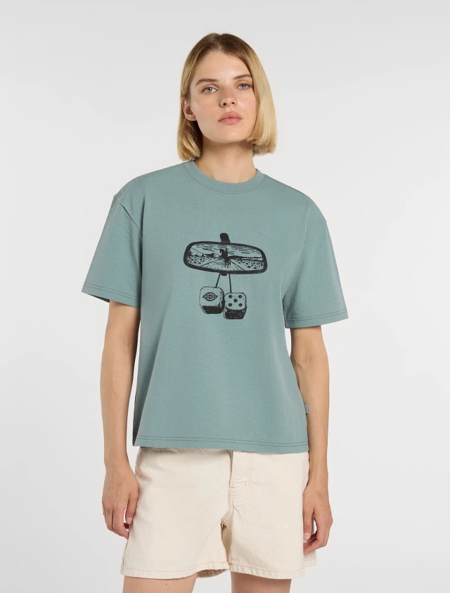 Dickies Polk Ss Tee W Stormy Sea Γυναικεία Μπλούζα Μεντα