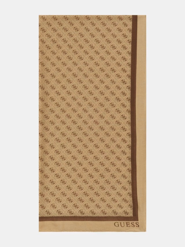 Guess Katya Scarf 90x180 Γυναικεία Πασμίνα Μπεζ