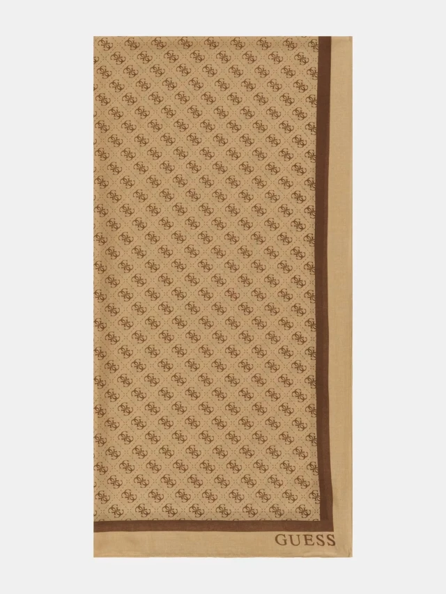 Guess Katya Scarf 90x180 Γυναικεία Πασμίνα Μπεζ