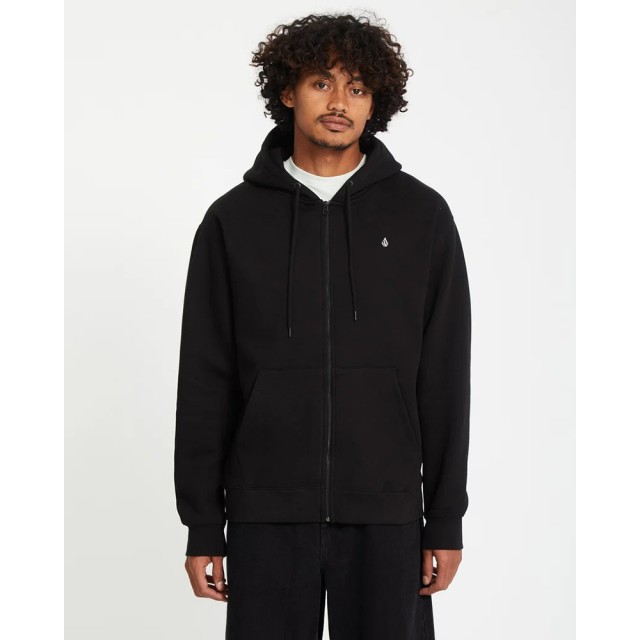 Volcom Single Stone Zip Ανδρική Ζακέτα Φούτερ Μαύρη