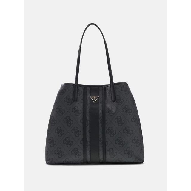 Guess Victtoria Large 2 In 1 Tote Γυναικεία Τσάντα Ανθρακί