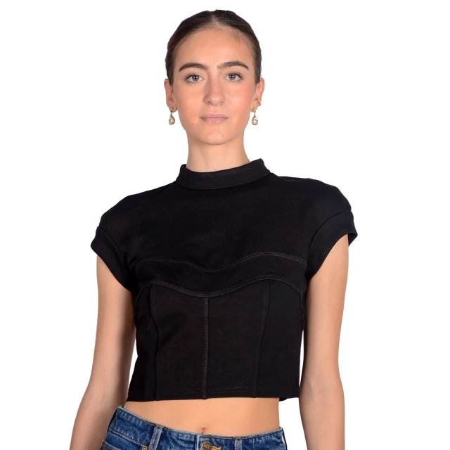 Guess Ss Francesca Top Γυναικεια Toπ Μαυρο