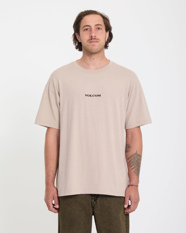 Volcom Fa26 Volcom Stone Lse Sst Ανδρική Μπλούζα Μπεζ