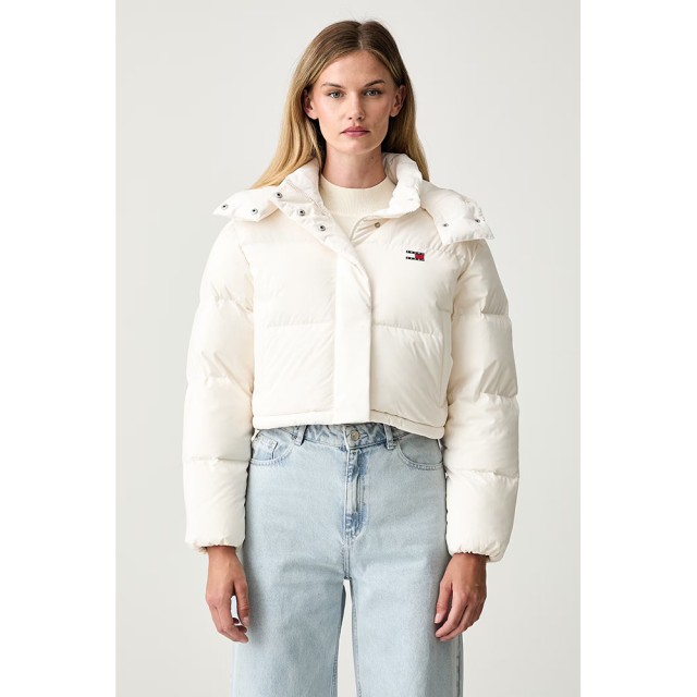 Tommy Hilfiger Tjw Crp Alaska Puffer Γυναικείο Μπουφάν Εκρού