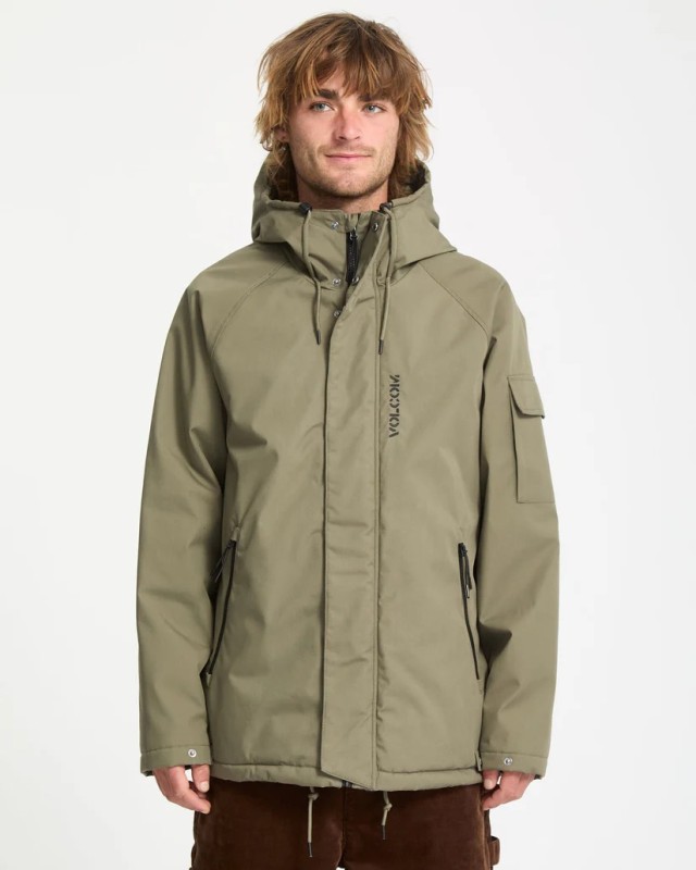 Volcom Stoke Stone Ii 10k Jacket Ανδρικό Μπουφάν Χακί