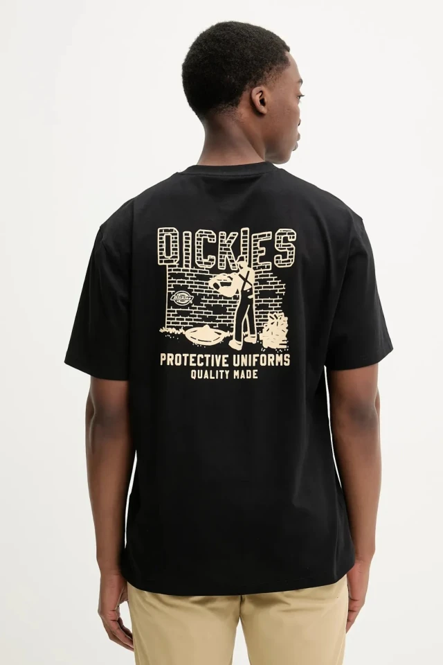 Dickies Bricklane Ss Tee Black Ανδρική Μπλούζα Μαύρη
