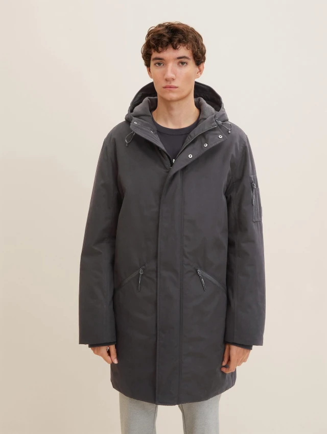 Tom Tailor Modern Detaile Ανδρικο Μπουφαν Μαυρο