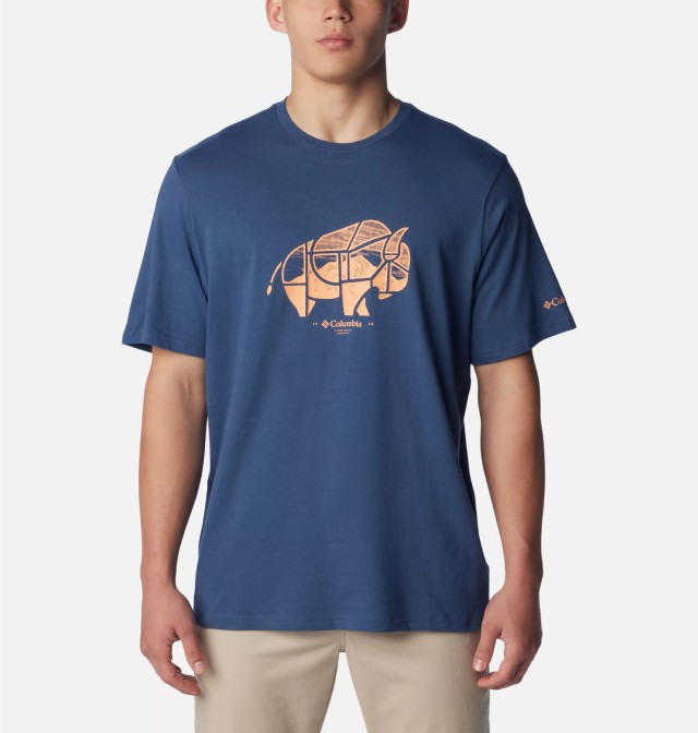 Columbia Rockaway River™ Outdoor SS T-Shirt Ανδρική Μπλούζα Μπλε