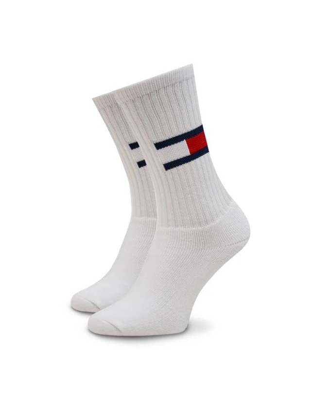 Tommy Hilfiger Th Uni Tj Sock 2p Flag Κάλτσες Λευκές