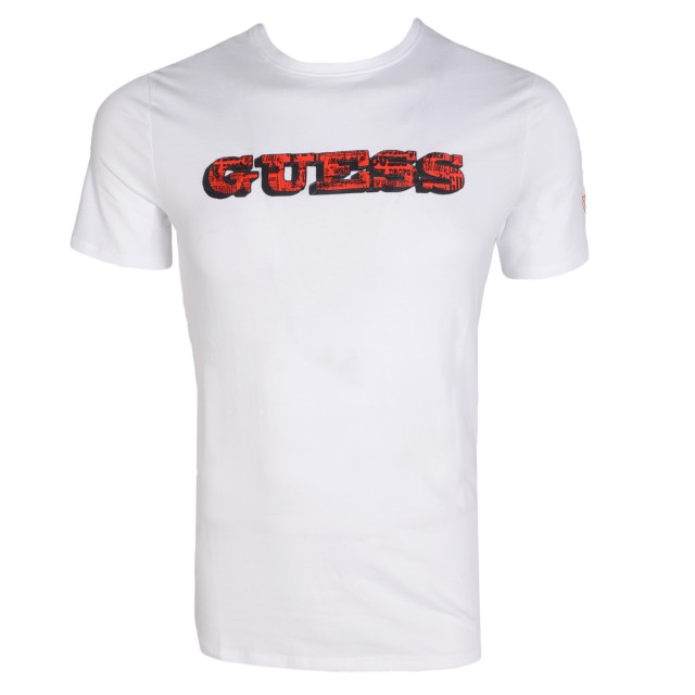 Guess Nov Drp Guess Promo Cn Ss Tee Ανδρικη Μπλουζα Λευκη