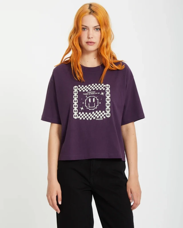 Volcom Fa Filip Rygalski 1 Tee Γυναικεία Μπλούζα Μωβ