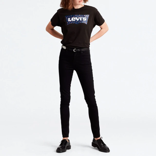 Levis 721 High Rise Skinny Long Shot Γυναικειο Παντελονι Τζιν Μαυρο