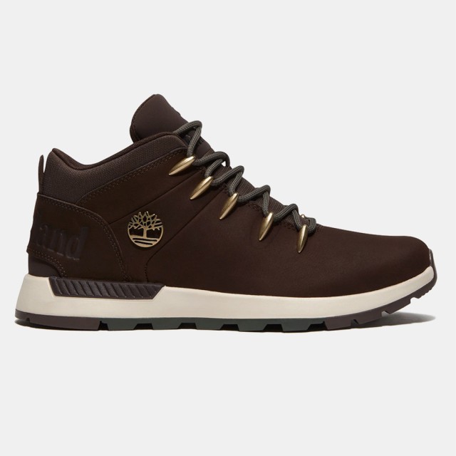 Timberland Sprint Trekker Mid Lace Up Sneaker Dark Brown Nubuck W Black Ανδρικά Δερμάτινα Μποτάκια Καφέ