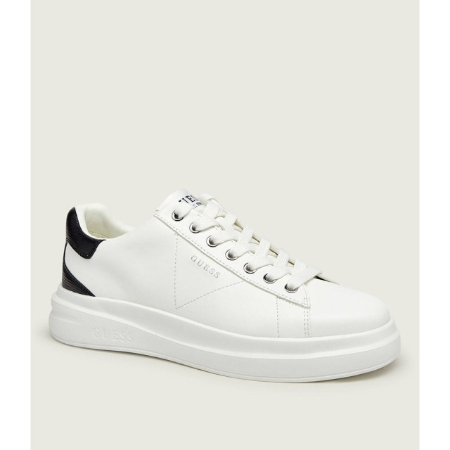 Guess Elba6 Ανδρικα Δερμάτινα Sneakers Λευκά