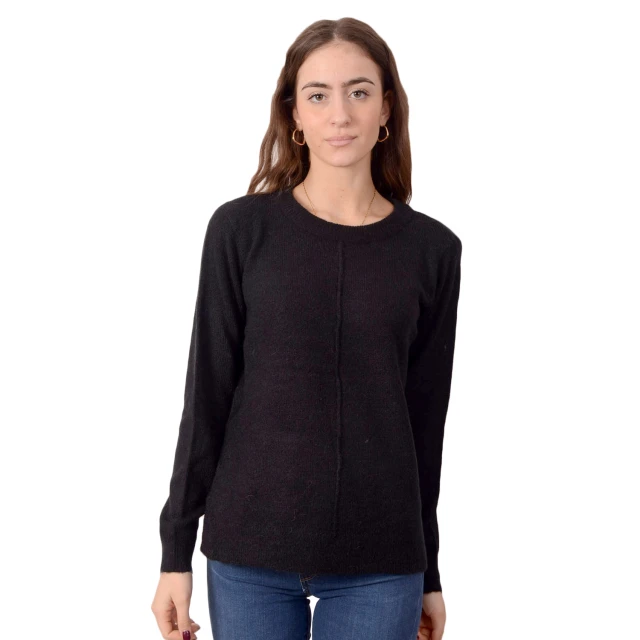 Byoung Ao 2020 Byolympia Crew Neck Jumper Γυναικειο Πλεκτο Μαυρο