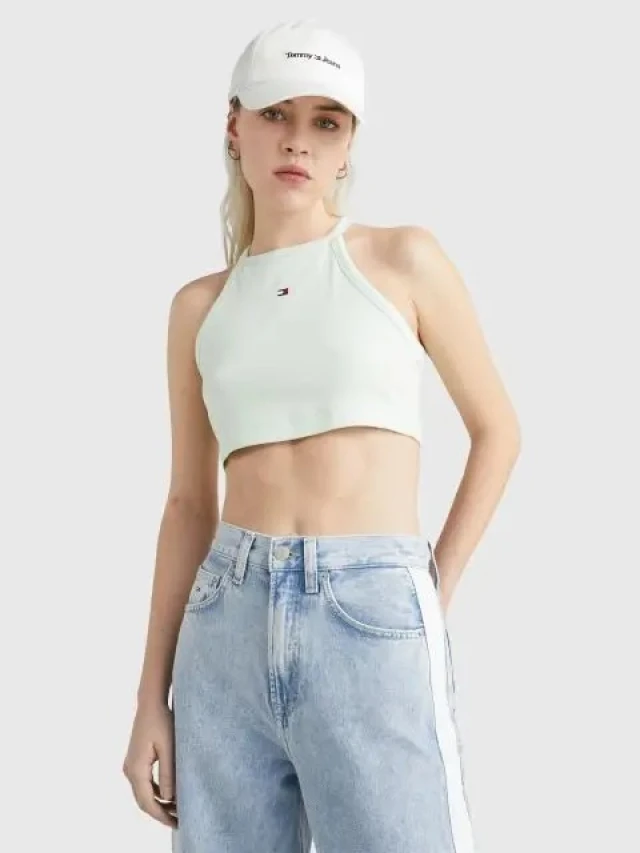 Tommy Hilfiger Tjw Sp Crp Tonal Linear Tank Γυναικεία Μπλούζα Βεραμαν