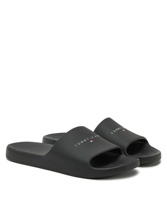 Tommy Hilfiger Tjm Basic Sandal Ανδρικά Σανδάλια Μαύρα