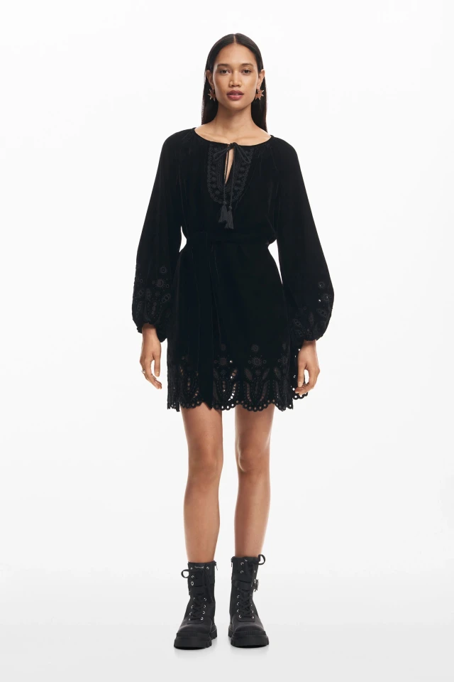 Desigual Vest_Columbus Γυναικείο Φόρεμα Μαύρο