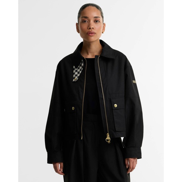 Barbour B.Intl Gabriette Showerproof Jacket Γυναικείο Αδιάβροχο Μπουφάν Mαύρο