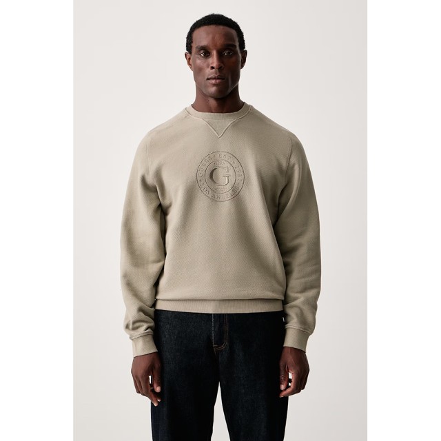 Guess Ls Cn Vintage Washed Sweatshir Ανδρικό Φούτερ Λαδι