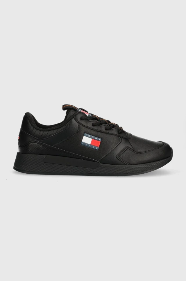 Tommy Hilfiger Tommy Jeans Flexi Runner Ανδρικά Sneakers Μαύρα
