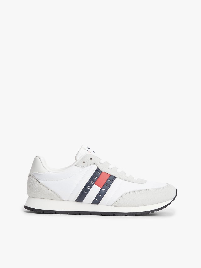 Tommy Hilfiger Tjm Classic Runner Ανδρική Sneakers Εκρού
