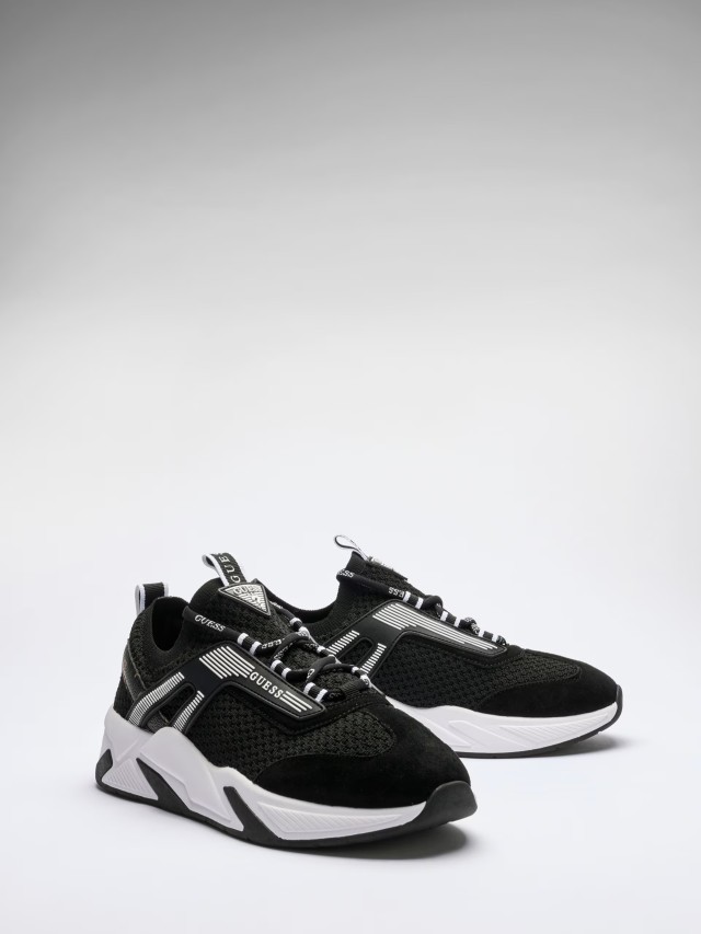 Guess Genga Γυναικεία Sneakers Μαύρα