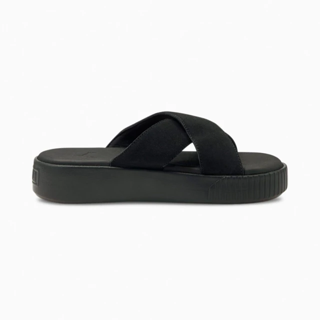Puma Platform Slide Suede Γυναικεια Σαγιοναρα Μαυρο