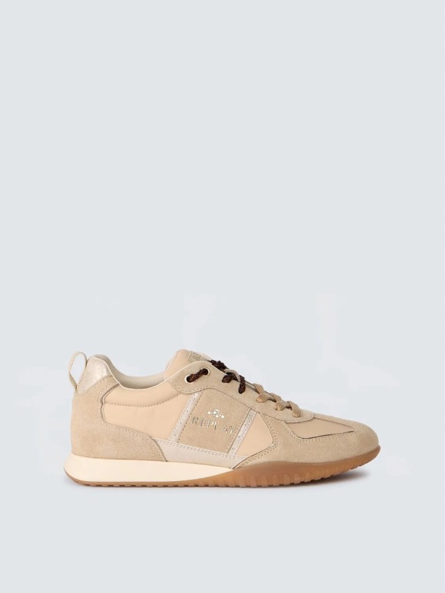 Replay Γυναικεία Sneakers Μπεζ