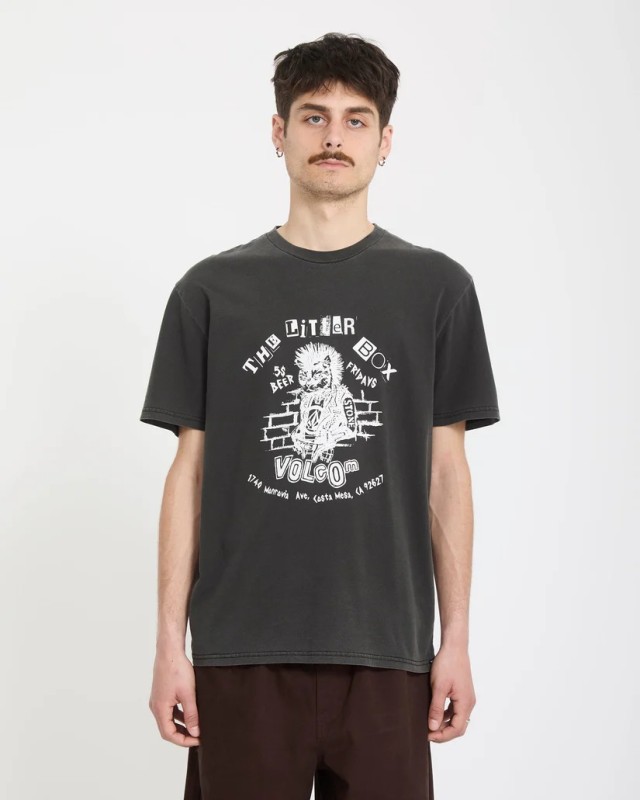 Volcom Punkat Pw Sst Ανδρική Μπλούζα Μαύρη