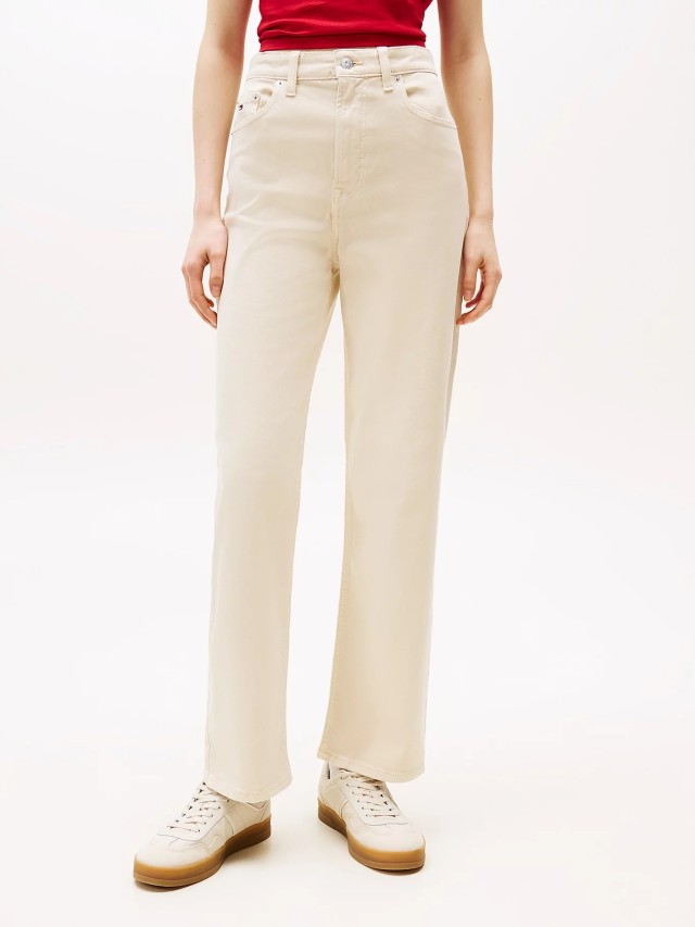 Tommy Hilfiger Tjw Layla Hr Slim Str Gmd Γυναικείο Παντελόνι Τζιν Μπεζ