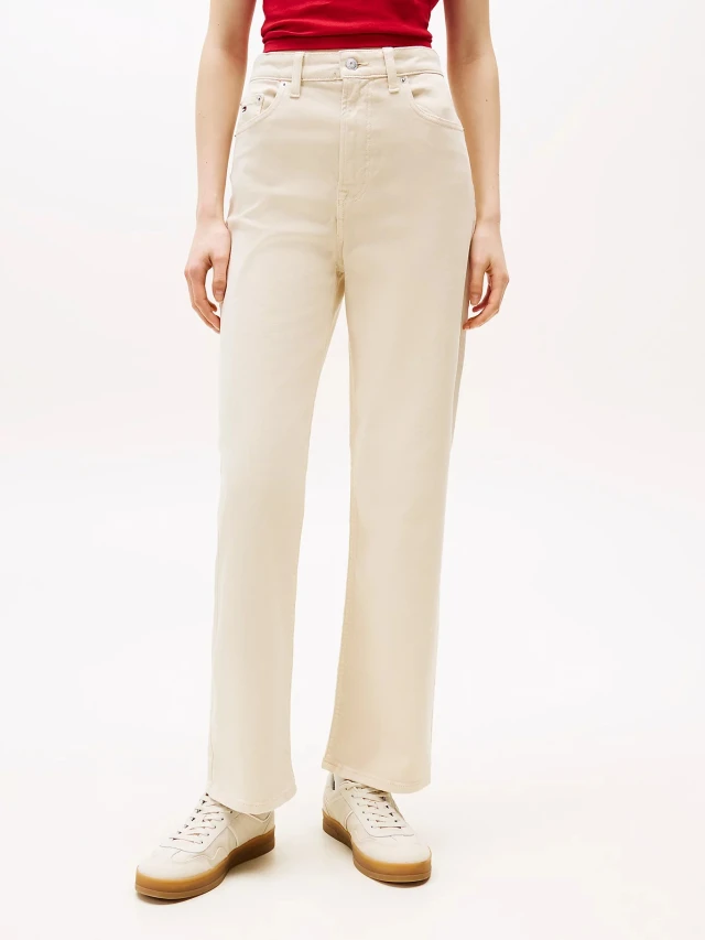 Tommy Hilfiger Tjw Layla Hr Slim Str Gmd Γυναικείο Παντελόνι Τζιν Μπεζ