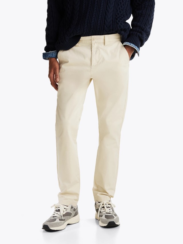 Tommy Hilfiger Tjm Austin Chino Ανδρικό Παντελόνι Chino Εκρου