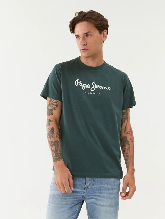 Pepe Jeans Drop 0 Eggo N Ανδρική Μπλούζα Πράσινη