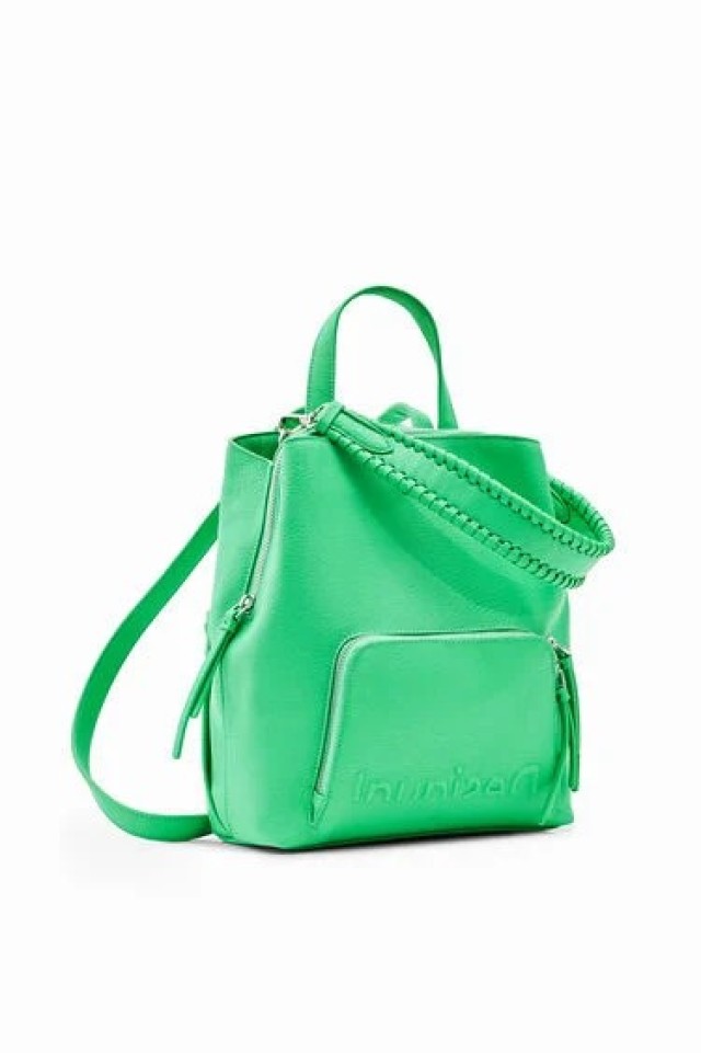 Desigual D1 Back_Half Logo 23_Sumy Mini Γυναικεια Τσαντα Backpack Πράσινο