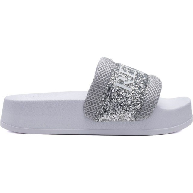 Replay Γυναικείες Σαγιονάρες Γκρι Ασημι