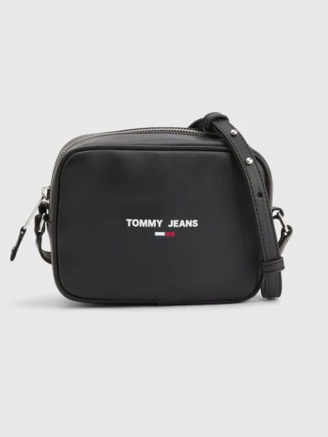 Tommy Hilfiger Tjw Essential Pu Crossover Γυναικεια Τσαντα Μαυρη