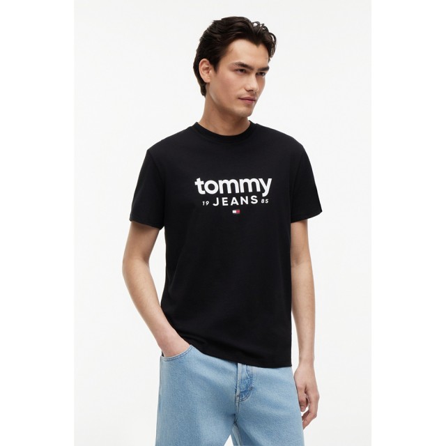 Tommy Hilfiger Tjm Slim Graphic Tee Ext Ανδρική Μπλούζα Μαύρη