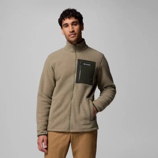 Columbia Jasper Ridge™ Pebbled Full Zip Fleece Ανδρική Ζακέτα Fleece Λαδί