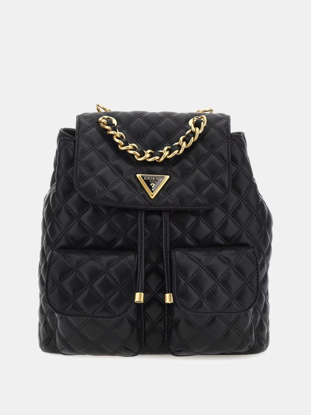 Guess Giully Flap Backpack Γυναικεία Τσάντα Backpack Μαύρη